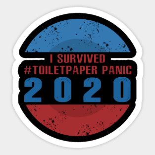 Toilet Paper Shortage Virus-Flu Panic 2020 I Survived Gift Sticker